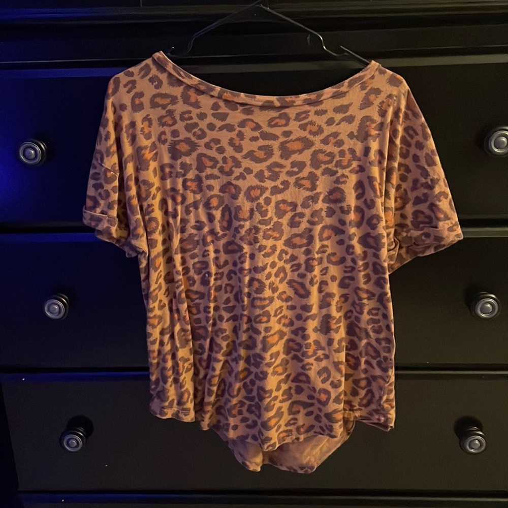Cheetah Short Sleeve Dress Top